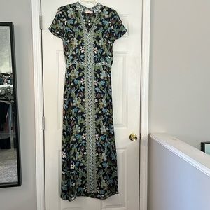 Tory Burch. Never worn gorgeous maxi dress with sides slit and mandarin collar.